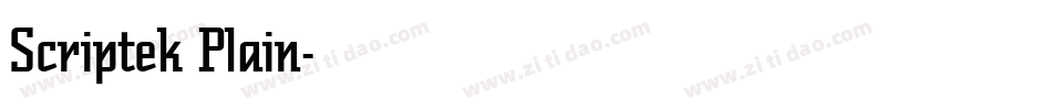 Scriptek Plain字体转换